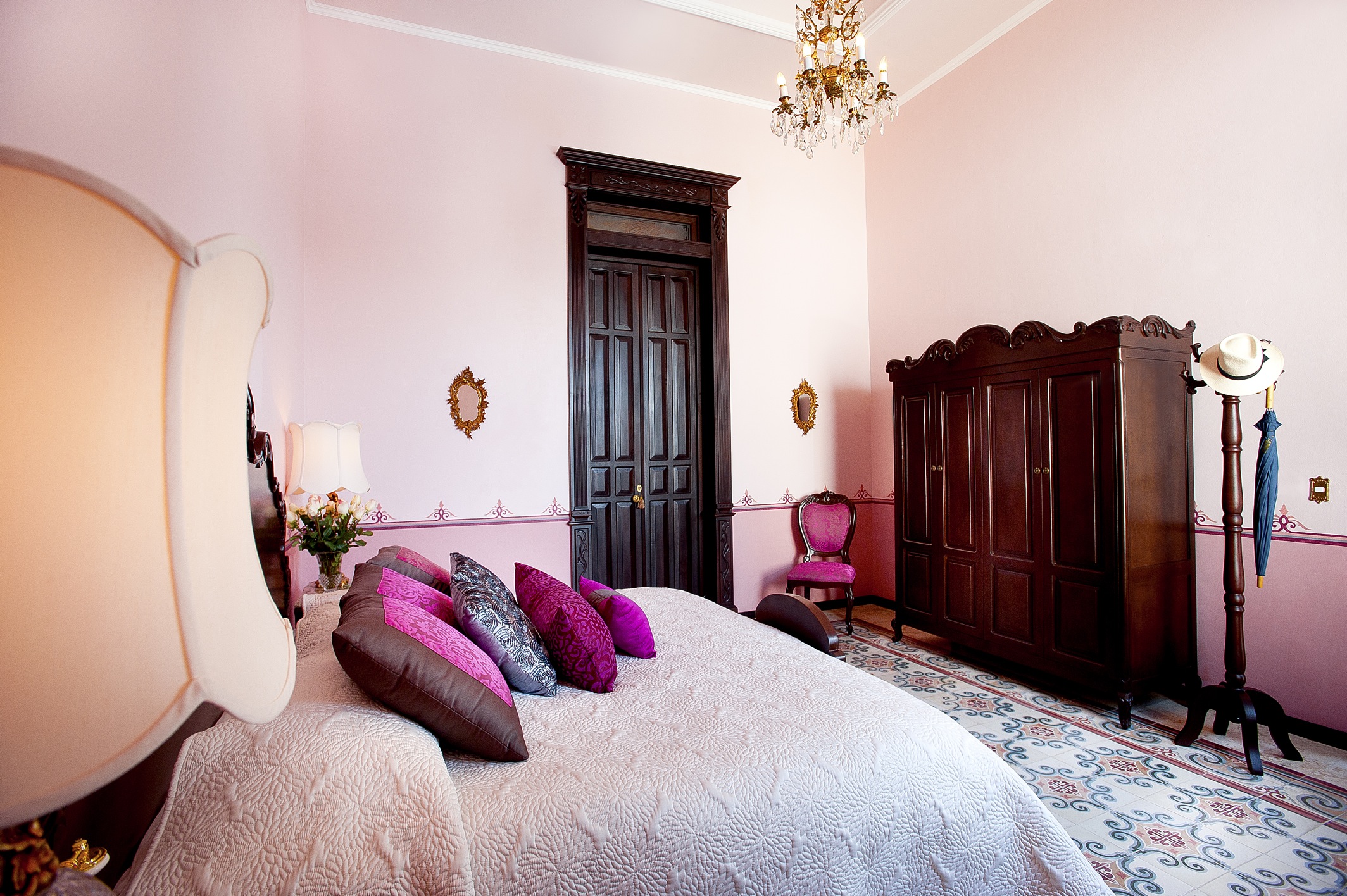 Image of Santa Lucia Bedroom Casa Azul Monumento Historico Merida Mexico